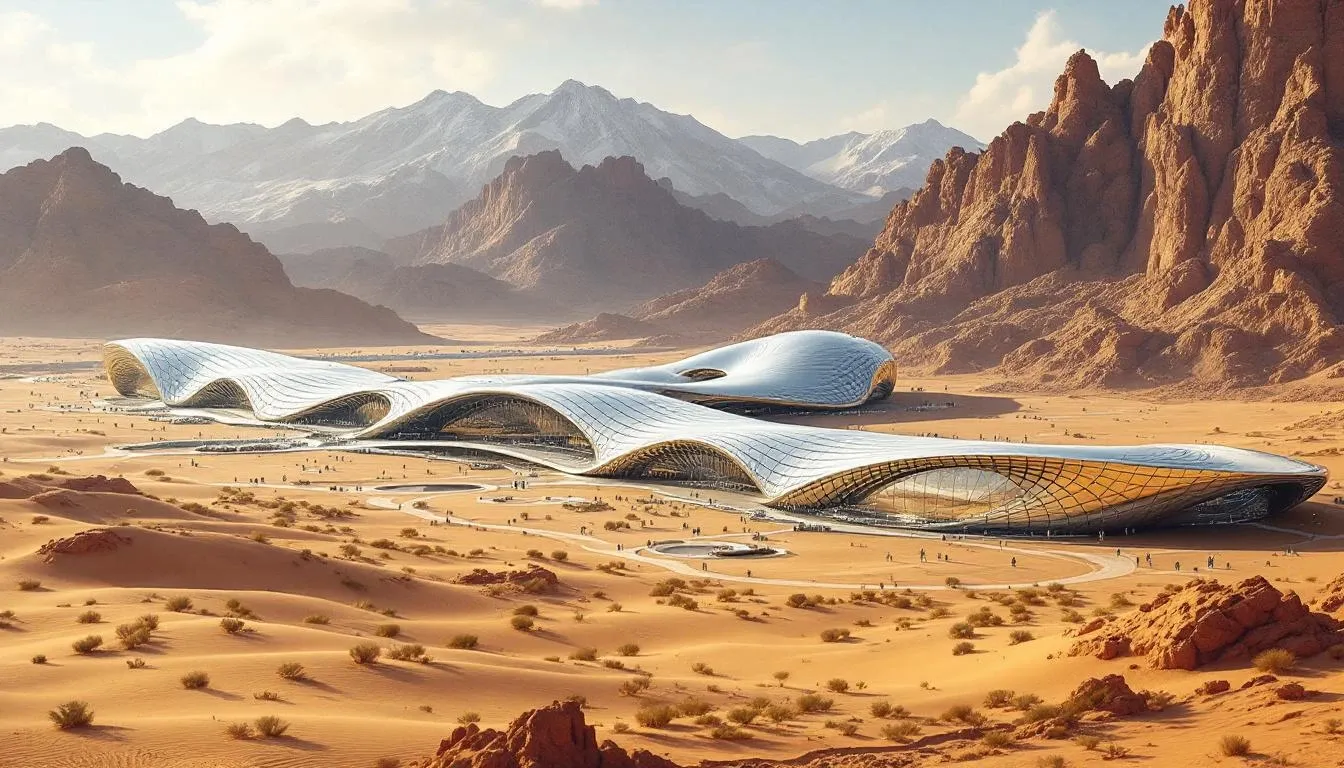 Filming at NEOM megacity project in Saudi Arabia